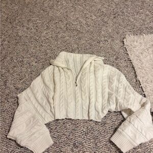 Cream Cable Knit Sweater